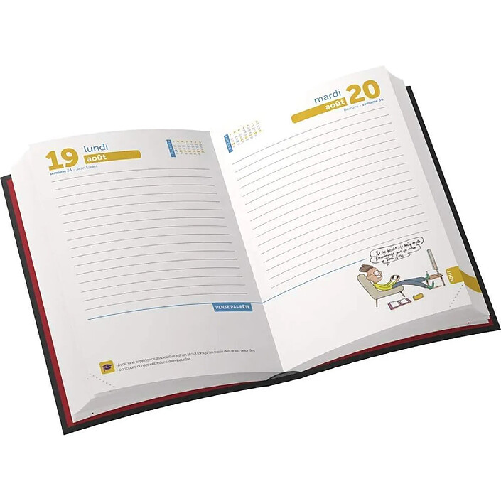 Avis L'ETUDIANT Original Agenda Scolaire Journalier 15x20cm 352p Couv PVC beige