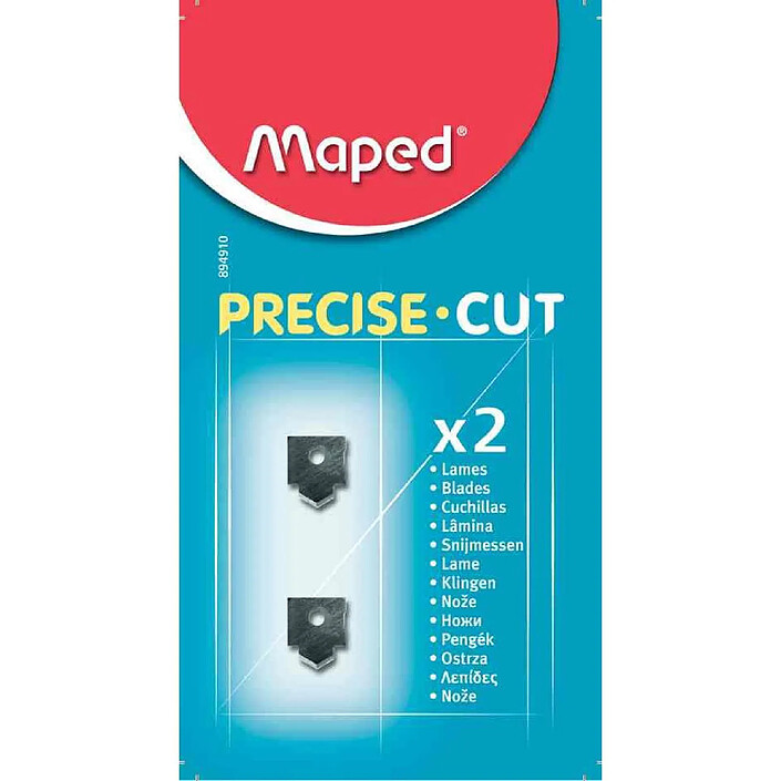 MAPED Lames de rechange pour rogneuse Precise Cut, Blister de 2