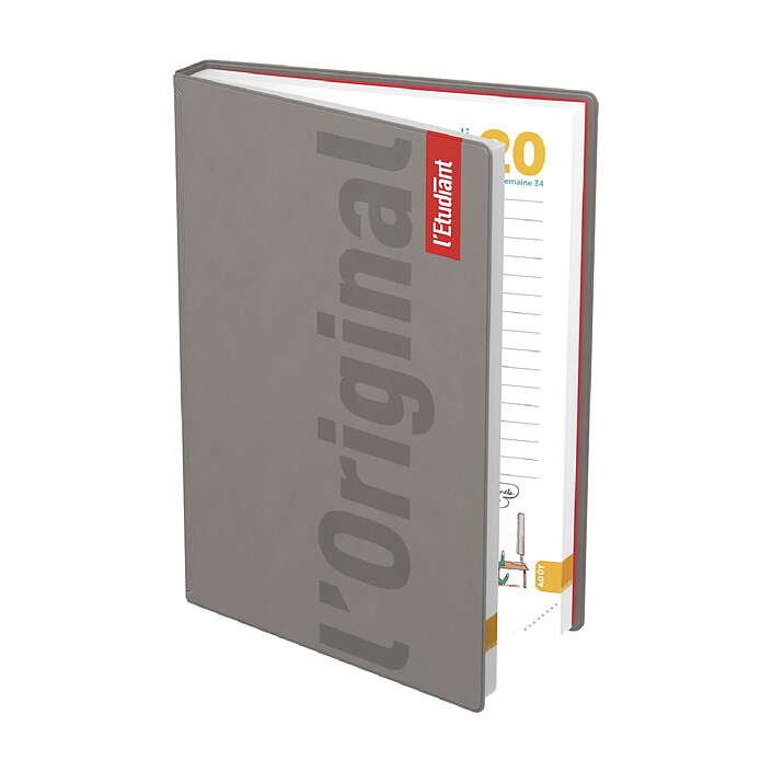 Acheter L'ETUDIANT Original Agenda Scolaire Journalier 15x20cm 352p Couv PVC taupe