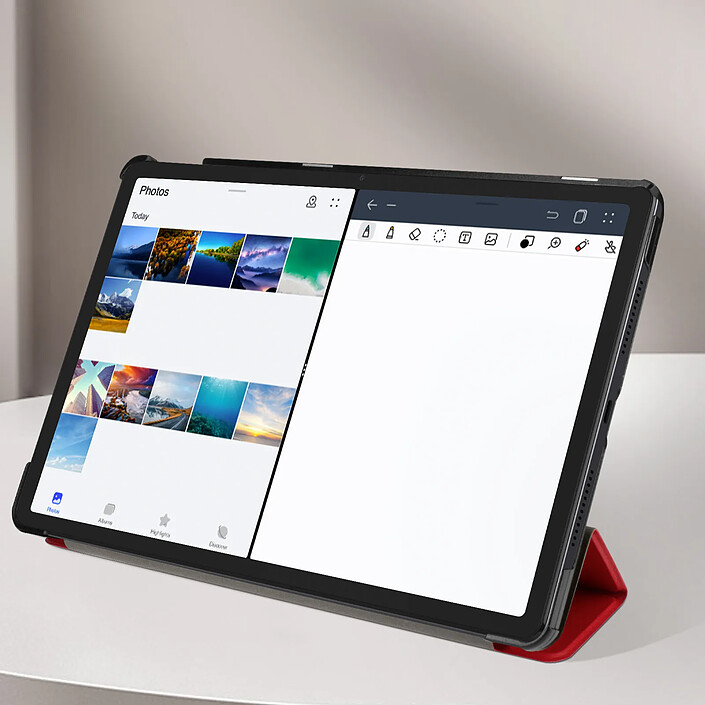 Avis Avizar Housse Trifold pour Lenovo Tab M11 Clapet Support Multipostions Rouge
