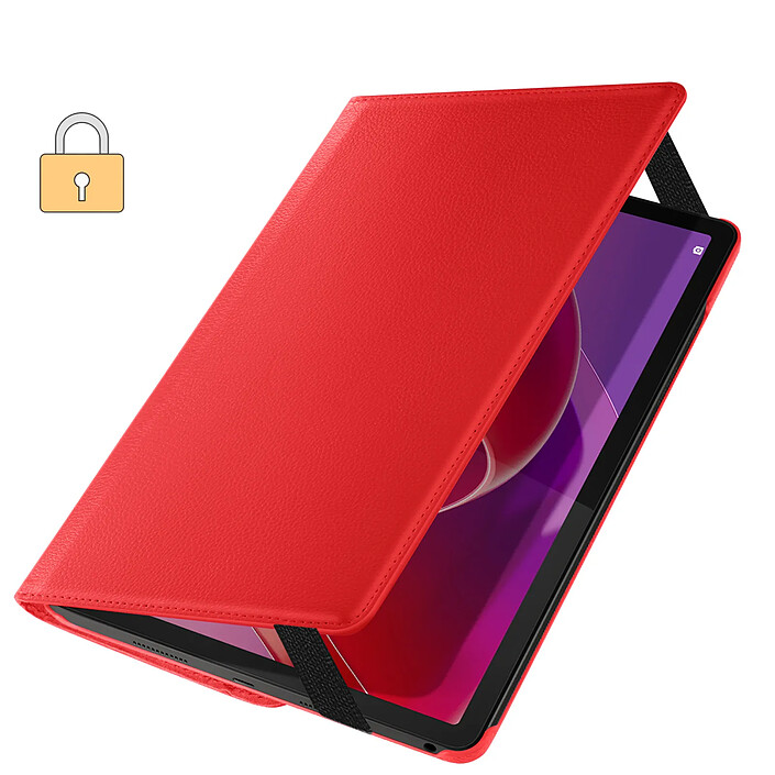 Avizar Étui pour Lenovo Tab M11 Clapet Folio Rotatif 360 Support Stand Rouge pas cher
