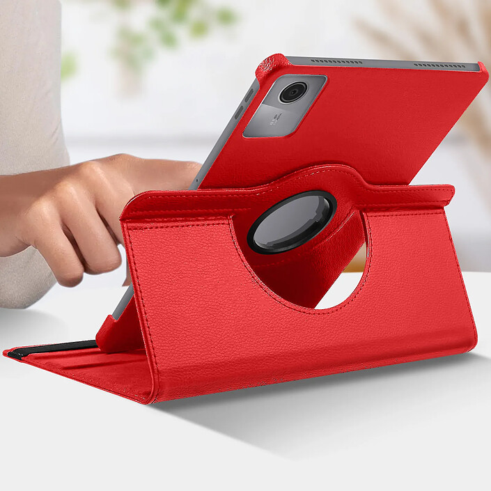 Acheter Avizar Étui pour Lenovo Tab M11 Clapet Folio Rotatif 360 Support Stand Rouge