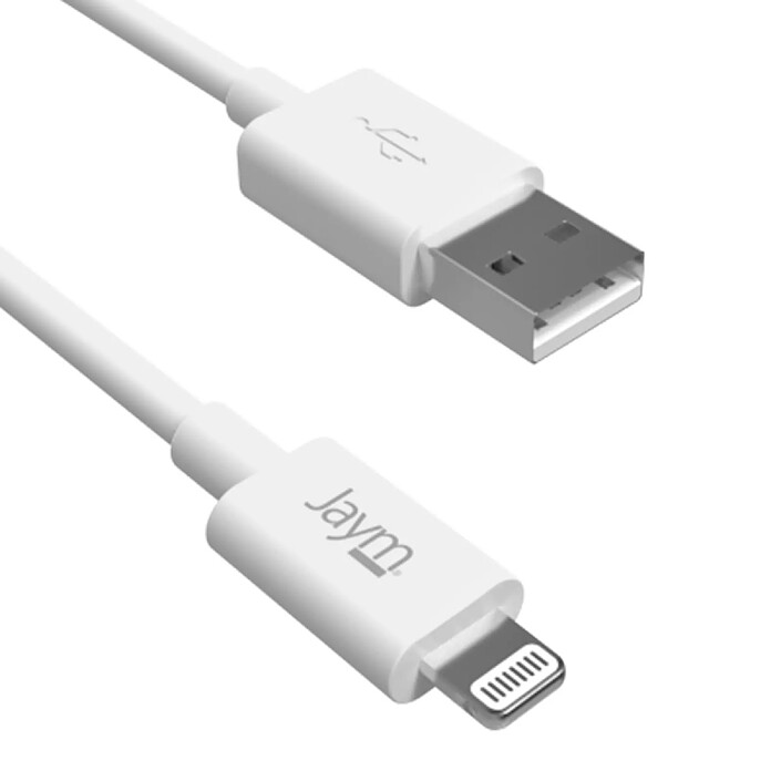 Avis Jaym Câble de Charge et Synchronisation de donnée USB vers Lightning MFI 2,4A 2M Blanc