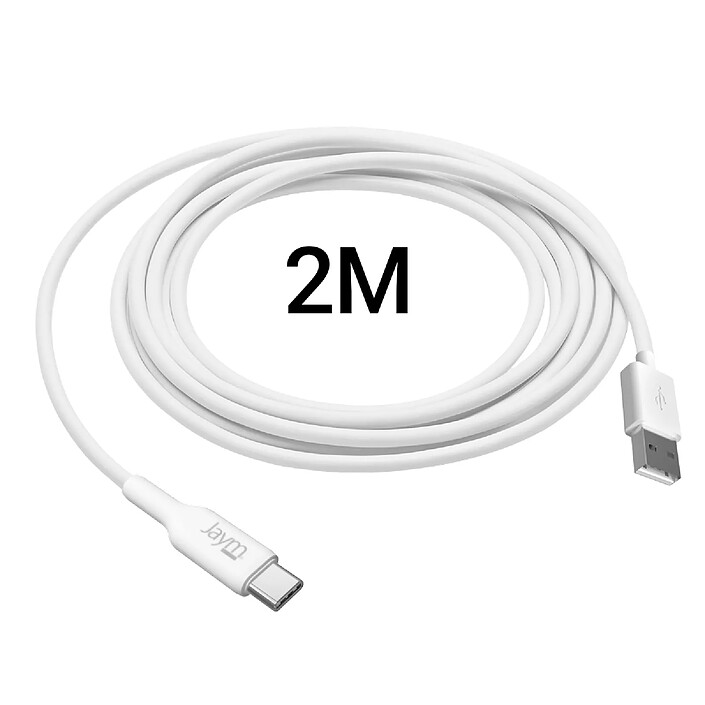 Acheter Jaym Câble de Charge et Synchronisation de donnée USB vers Type-C 2,4A 2M Blanc