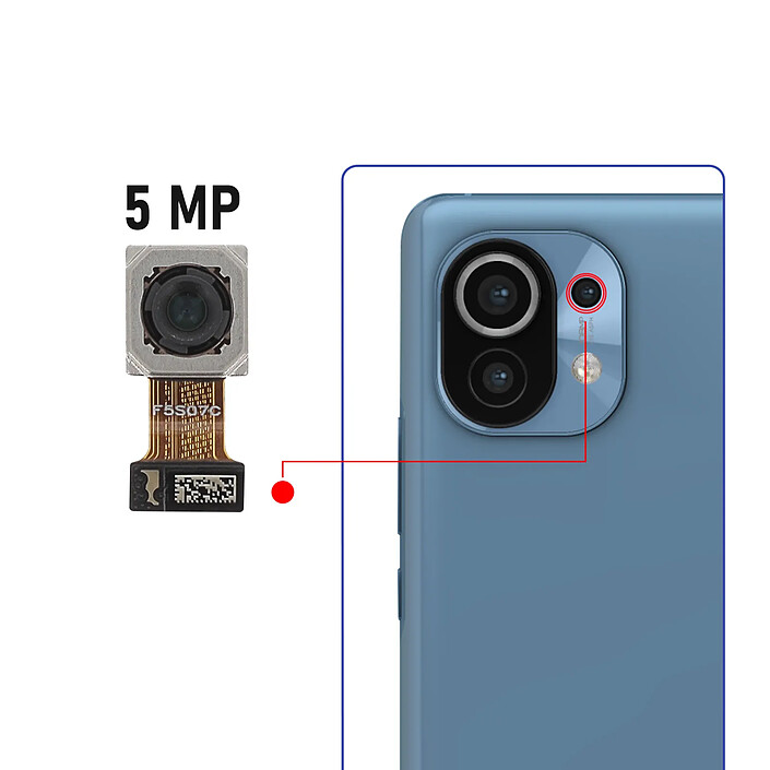 Avis Clappio Caméra Arrière Objectif Macro 5MP pour Xiaomi Mi 11 5G