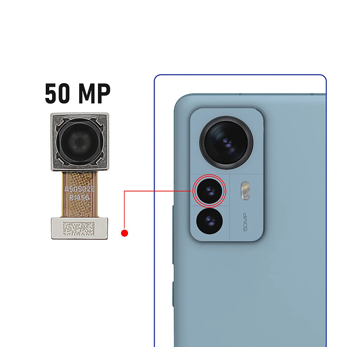 Avis Clappio Caméra Arrière pour Xiaomi 12 Pro Téléobjectif Zoom 2X 50MP