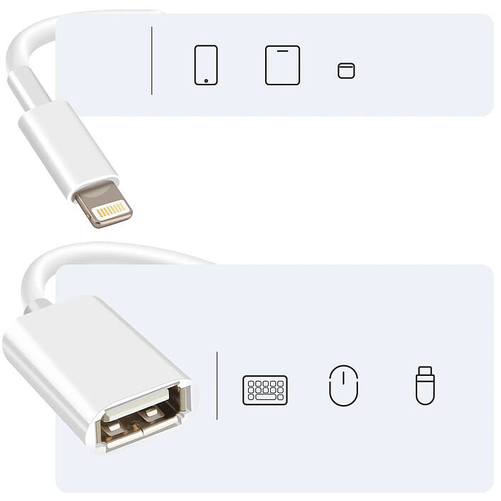 Avis Avizar Adaptateur OTG USB vers Lightning Compact Portable 10cm