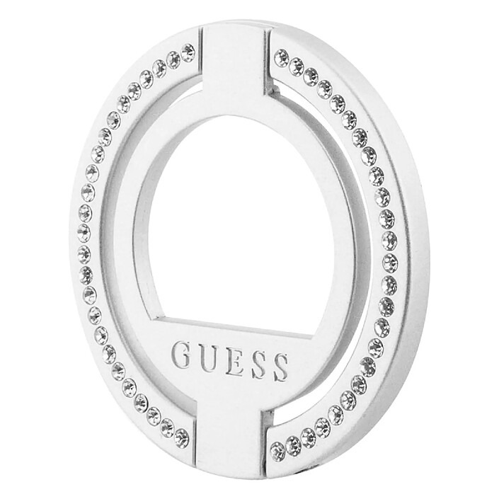 Guess Anneau de Support Magsafe 360° Orné de Strass Argent