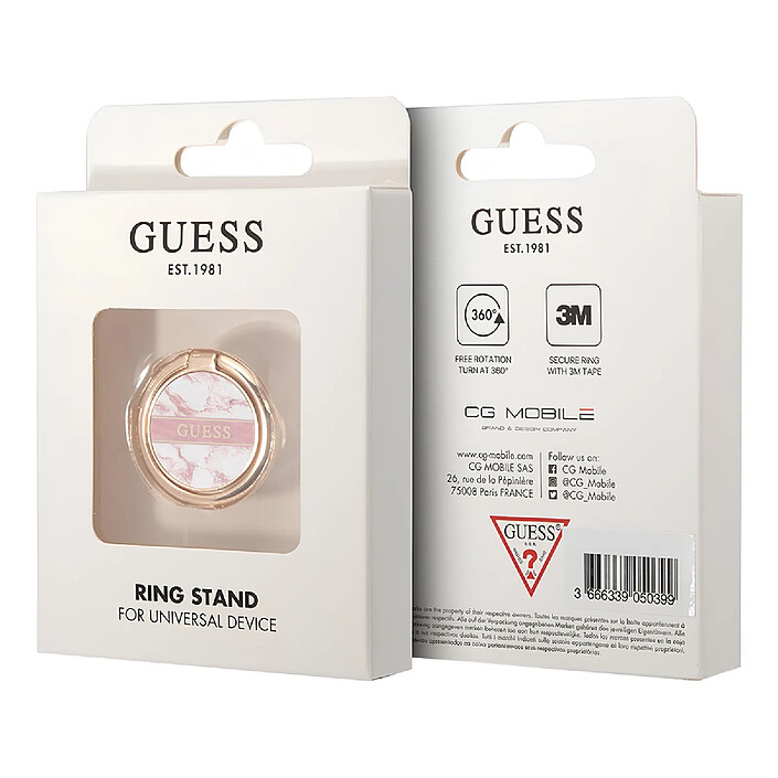 Acheter Guess Anneau de Support Universel Motif Marbre Rose