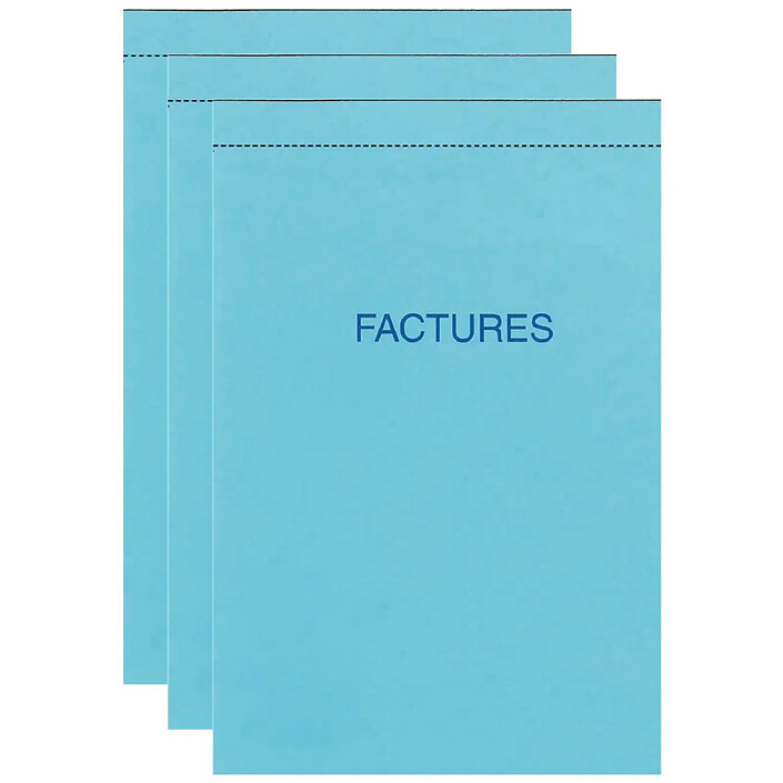 ELVE Bloc FACTURES 100 x 155 mm 50 Feuillets Dupli x 3