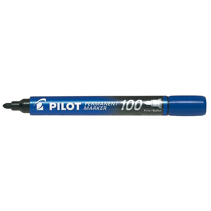 PILOT Marqueur Permanent SCA 100 Pointe Ogive Fine / Moyenne Bleu x 12