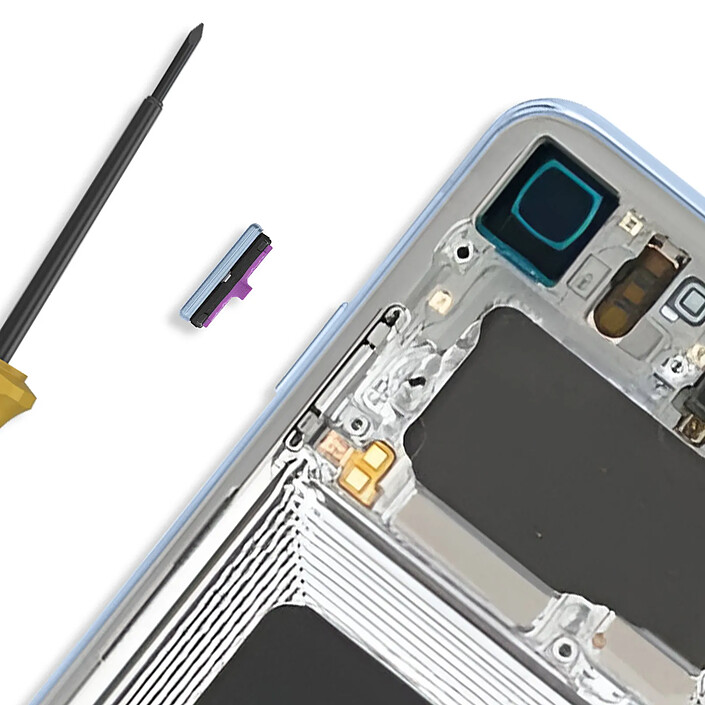 Acheter Clappio Bouton Power pour Samsung Galaxy S10 et S10 Plus Bleu clair