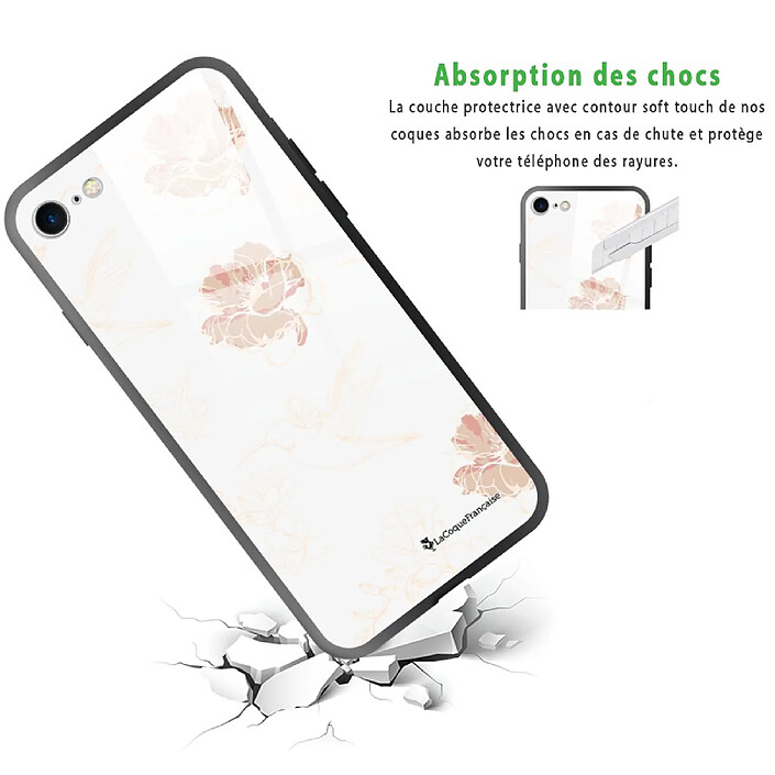 Avis LaCoqueFrançaise Coque iPhone 7/8/ iPhone SE 2020/ 2022 Coque Soft Touch Glossy Fleurs Blanches Design