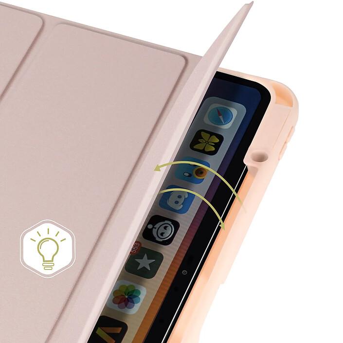 Acheter Avizar Housse pour iPad Pro 13 2024 Support Vidéo / Clavier Mise en Veille Rose clair