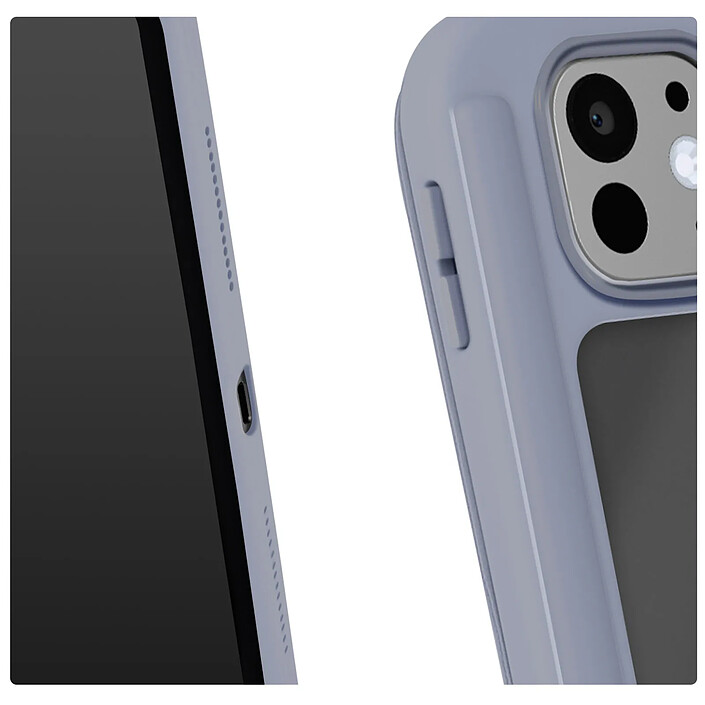 Avizar Housse pour iPad Pro 13 2024 Support Vidéo / Clavier Mise en Veille Gris lavande pas cher