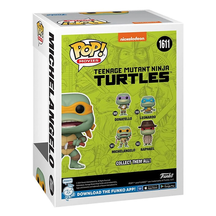 Avis Les Tortues Ninja - Figurine POP! Michelangelo avec Saucisse Nunchucks 9 cm