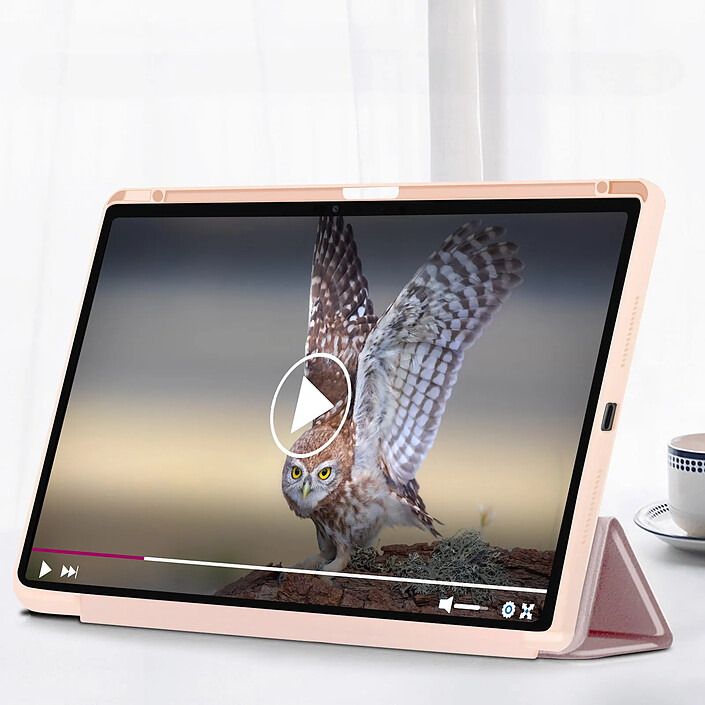 Avis Avizar Housse pour iPad Pro 13 2024 Support Vidéo / Clavier Mise en Veille Rose clair
