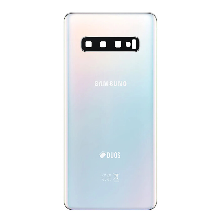 Clappio Vitre arrière de remplacement pour Samsung Galaxy S10 Blanc