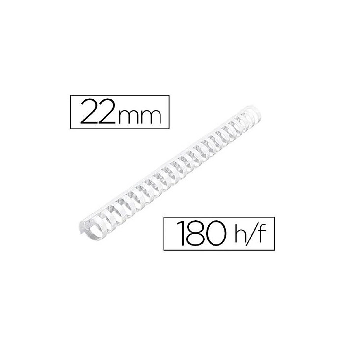 Q-CONNECT boîte 50 Anneaux plastique à relier 180f 22mm diamètre blanc