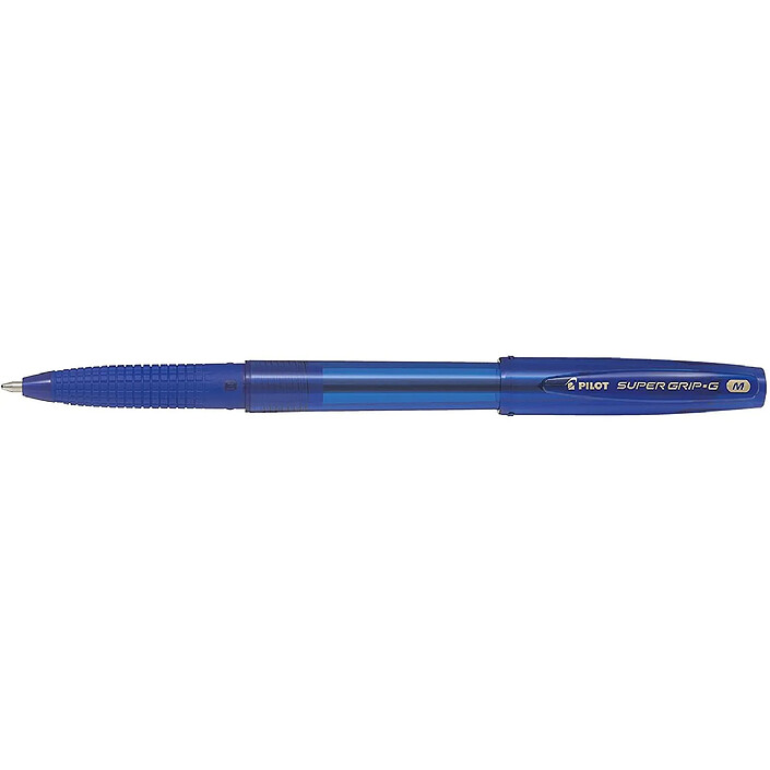 PILOT Stylo à bille SUPER GRIP G avec capuchon pointe moyenne bleu x 12
