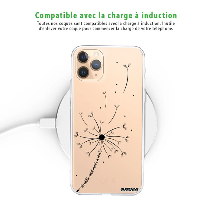 Evetane Coque iPhone 11 Pro 360 intégrale transparente Motif Pissenlit Make a wish Tendance . pas cher