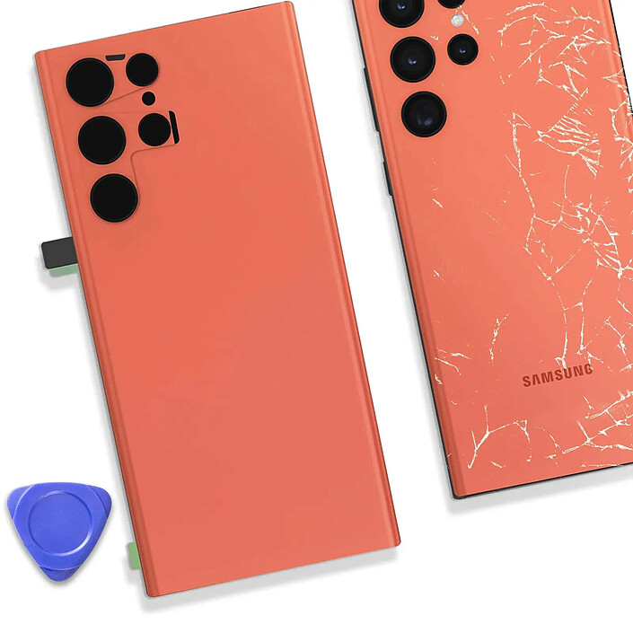 Acheter Clappio Vitre arrière de remplacement pour Samsung Galaxy S22 Ultra Rouge