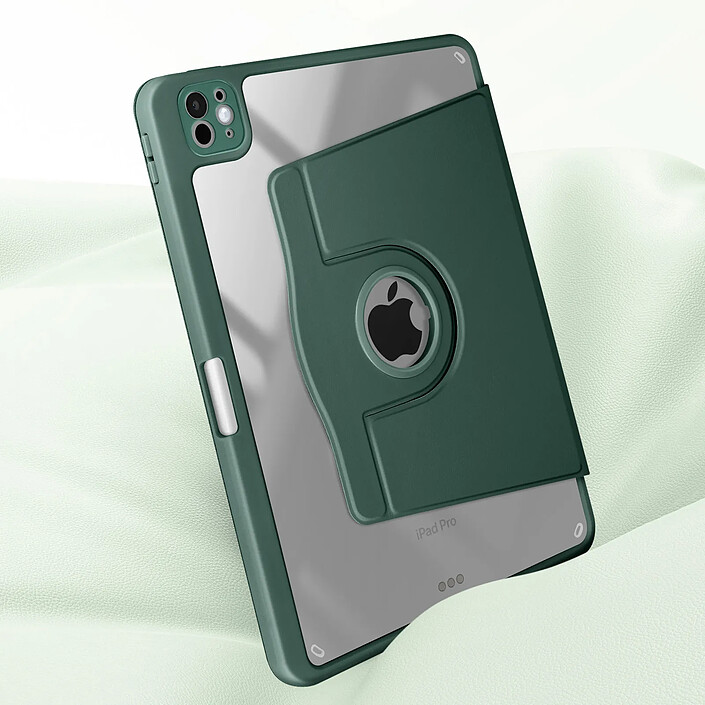 Avis Avizar Étui pour iPad Pro 11 2024 / M5 2025 Clapet Support Rotatif avec Protège Caméra Vert foncé