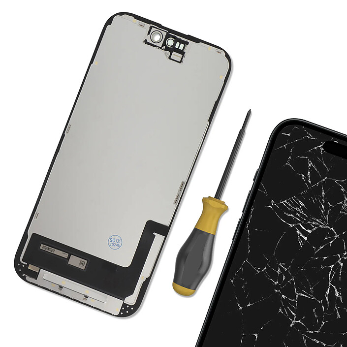 Acheter Clappio Écran Soft OLED de Remplacement pour iPhone 15 et Vitre Tactile Noir