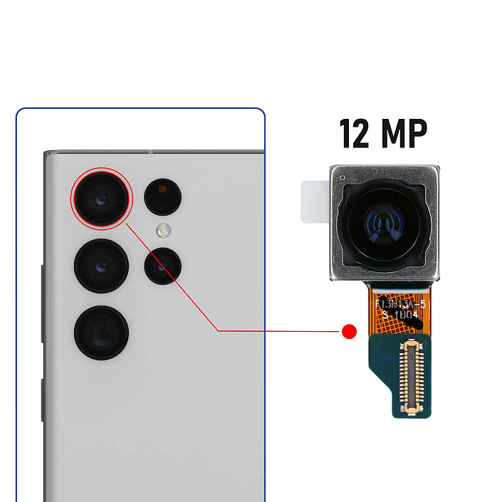 Avis Clappio Caméra Capteur Ultra Grand angle 12MP pour Samsung Galaxy S22 Ultra