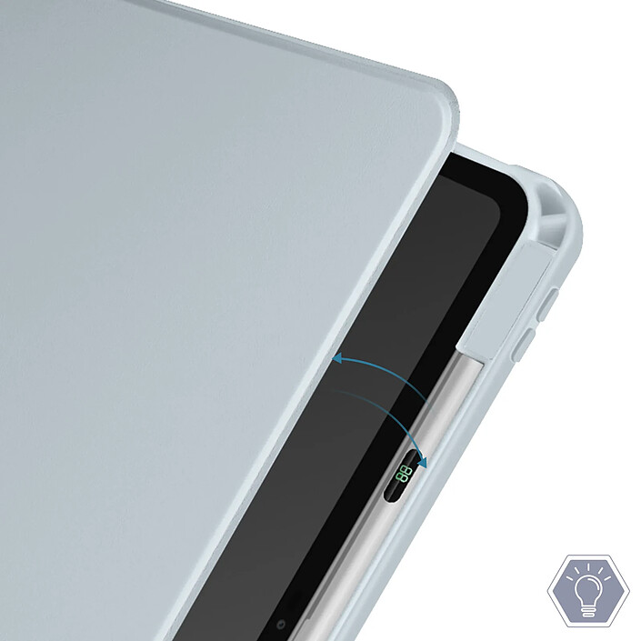 Acheter Avizar Étui pour iPad Pro 11 2024 / M5 2025 Clapet Support Rotatif avec Protège Caméra Bleu pâle