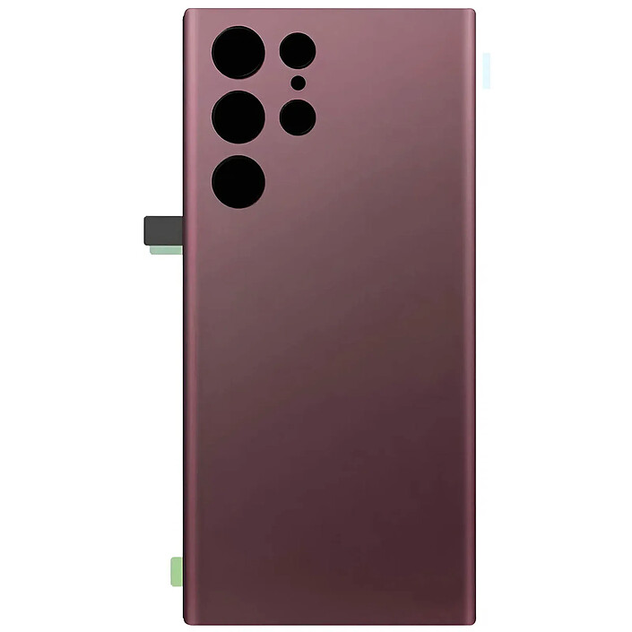 Clappio Vitre arrière de remplacement pour Samsung Galaxy S22 Ultra Bordeaux