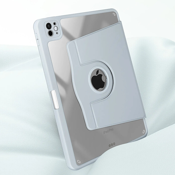 Avis Avizar Étui pour iPad Pro 11 2024 / M5 2025 Clapet Support Rotatif avec Protège Caméra Bleu pâle