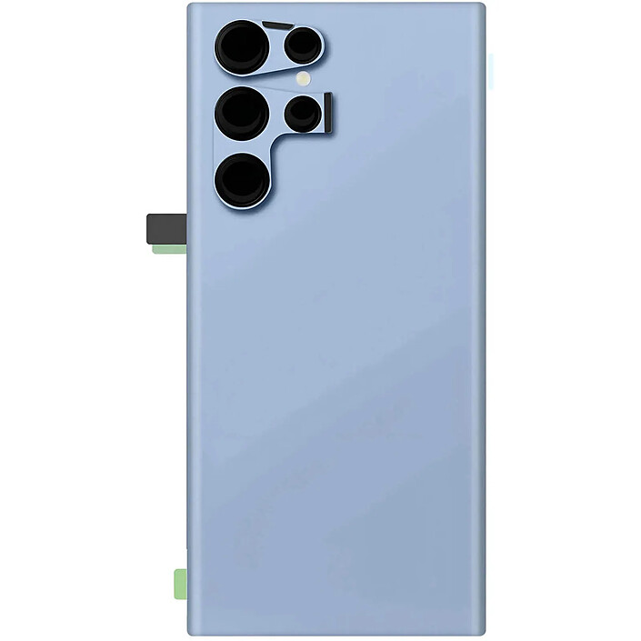 Clappio Vitre arrière de remplacement pour Samsung Galaxy S22 Ultra Bleu