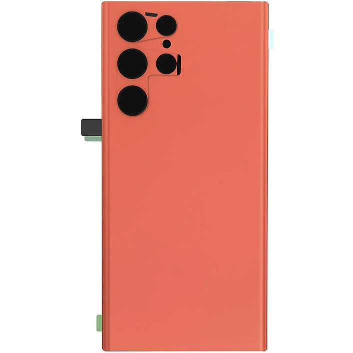 Clappio Vitre arrière de remplacement pour Samsung Galaxy S22 Ultra Rouge