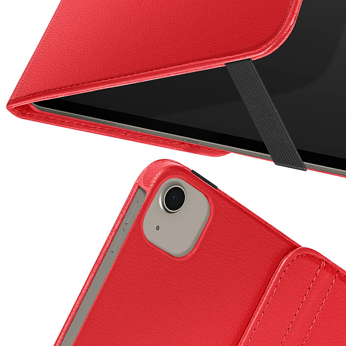 Avizar Étui Clapet pour iPad Air 13 2024 / 2025 / 2026 Rotatif 360 Support Stand Rouge pas cher