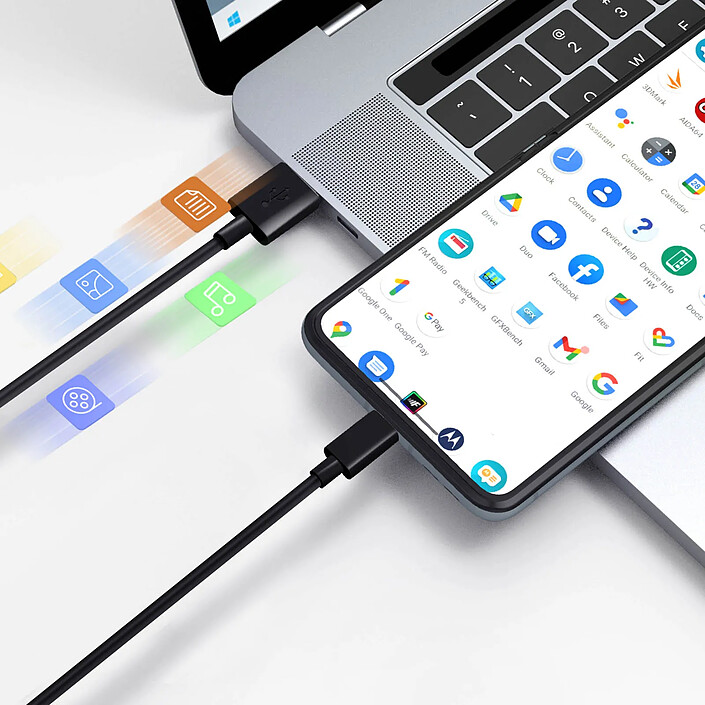 Avis Motorola Câble USB vers USB-C  Original - Charge et Synchronisation Noir 1m