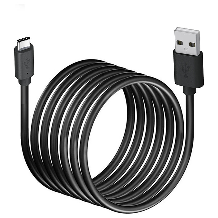 Motorola Câble USB vers USB-C Noir 1m pour Téléphone, Produit officiel Noir