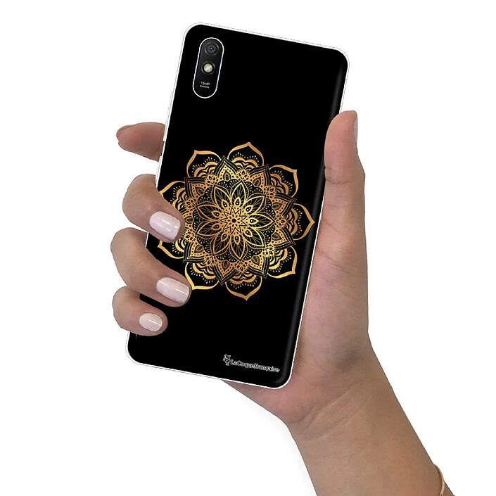 LaCoqueFrançaise Coque Xiaomi Redmi 9A 360 intégrale transparente Motif Mandala Or Tendance . pas cher