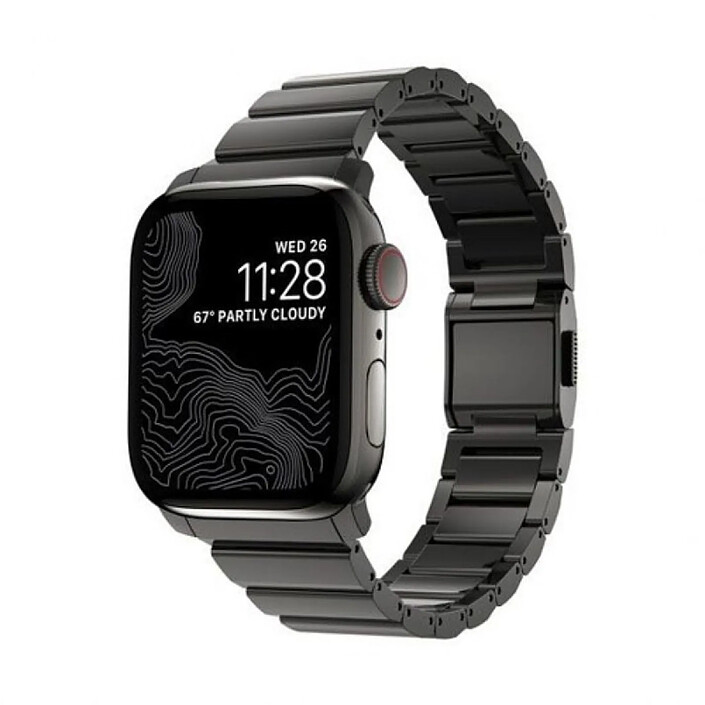 Nomad Bracelet Acer pour Apple Watch 6-9 et SE 38-40-41mm Graphite