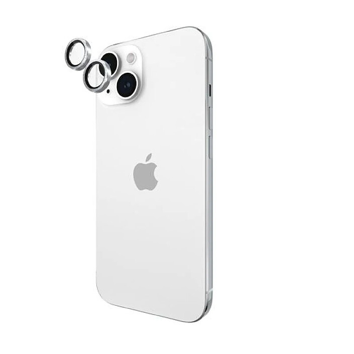 Avis CASE MATE Verre de protection caméra pour iPhone 15/15 Plus avec Anneau en Aluminium Twinkle Argent