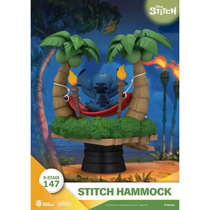 Lilo & Stitch - Diorama D-Stage Stitch Hammock 13 cm pas cher