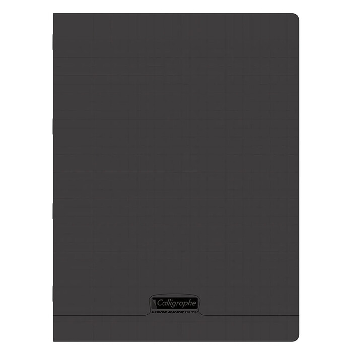 CALLIGRAPHE Cahier piqué 8000 POLYPRO 24x32 cm 96 pages grands carreaux 90 g - Noir x 10