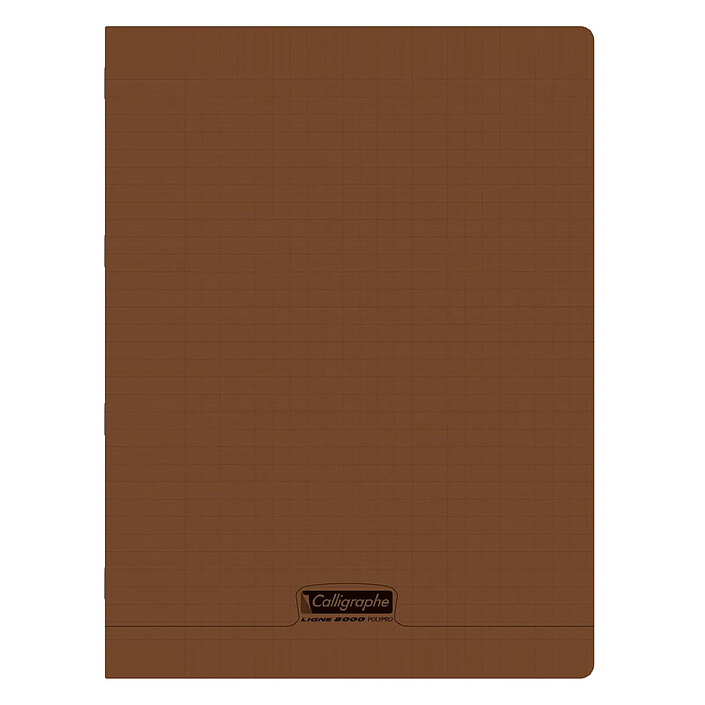 CALLIGRAPHE Cahier piqué 8000 POLYPRO 24x32 cm 96 pages grands carreaux 90 g - Marron x 10