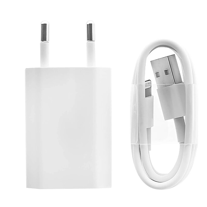 apple Chargeur secteur A1400 + Câble Compatible iPod iPad Iphone MD818 original Blanc