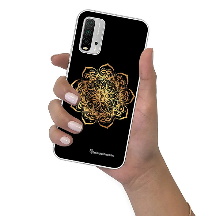 LaCoqueFrançaise Coque Xiaomi Redmi 9T 360 intégrale transparente Motif Mandala Or Tendance . pas cher