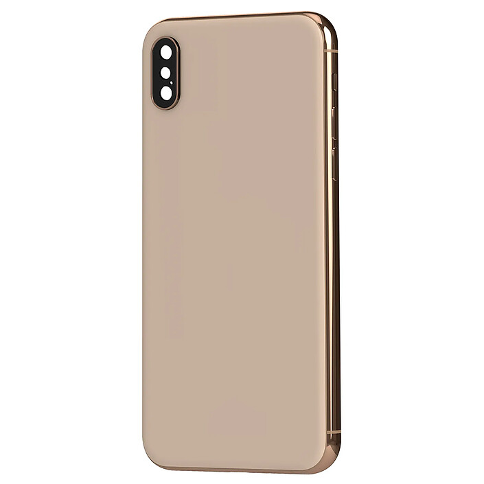 Clappio Châssis iPhone XS Max avec Vitre arrière de remplacement Rose clair