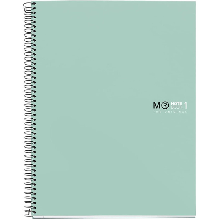 APLI Carnet A4 NB1 80 Feuilles 90g Quadrillées Couverture Rigide AQUA MR