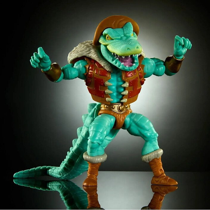 Les Maîtres de l'Univers MOTU x TMNT: Turtles of Grayskull - Figurine Deluxe Leatherhead 14 cm pas cher