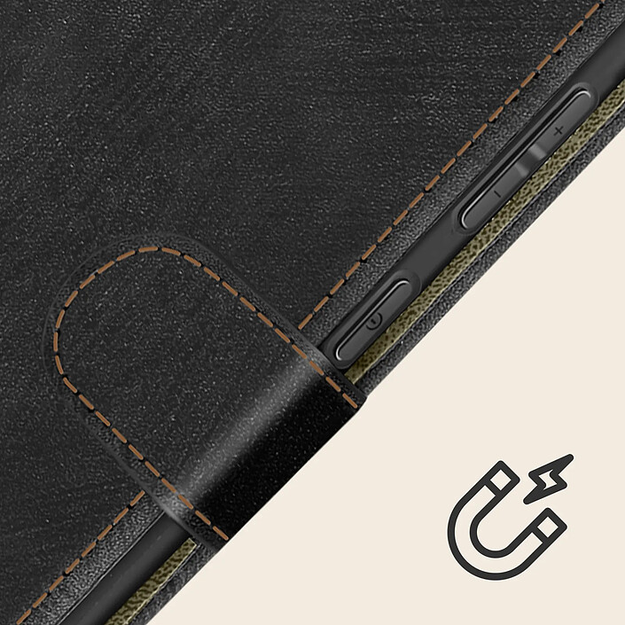Avizar Housse pour Honor Magic 6 Pro Effet Brossé Portefeuille et Support pas cher