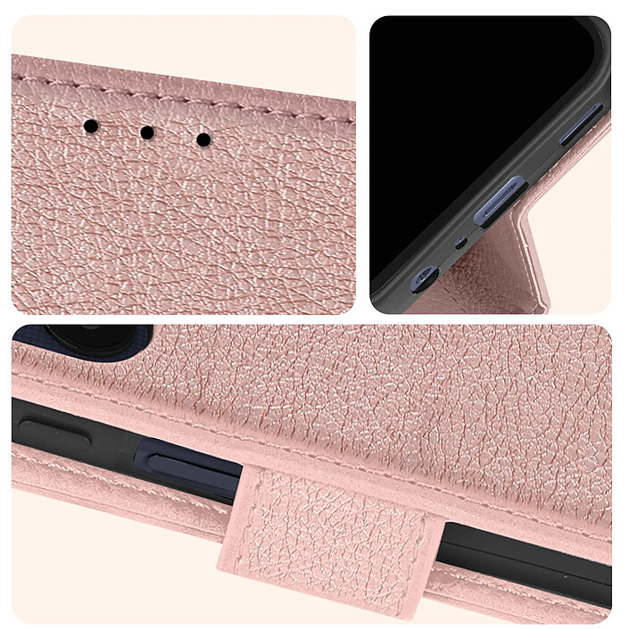 Acheter Avizar Étui pour Samsung Galaxy A25 Portefeuille et Support Vidéo Rose champagne